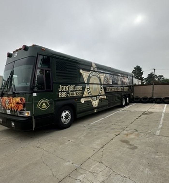 Riverside Sheriff's Department coach serviced at Pruett's
